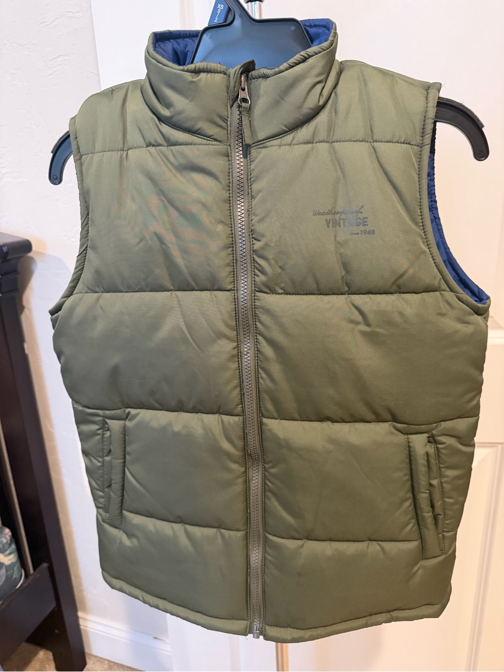 Weatherproof Olive Green Quilted Puffer Vest for Kids